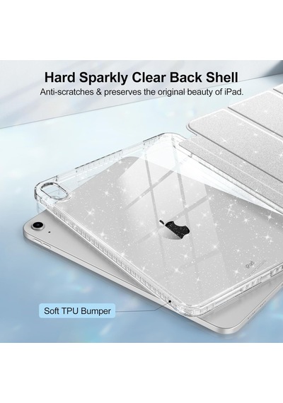 Apple Uyumlu iPad Air 11inç M2/m3 2025-2024 Kılıf Grafiti Şeffaf Kalem Bölmeli Kılıf