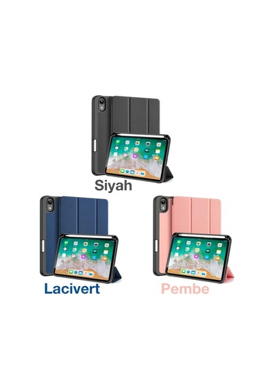 Dux Ducis Apple Uyumlu iPad Mini 6 (2021) Kılıf Kalem Bölmeli Standlı Domo Se