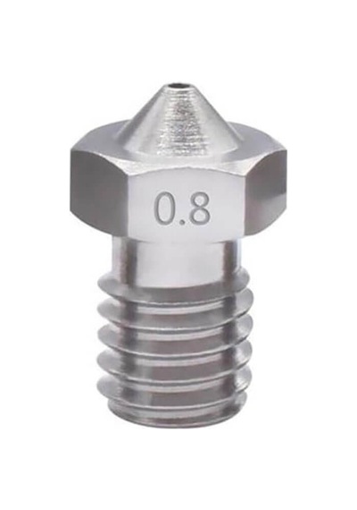 Koodmax 2 Adet 3d Yazıcı Printer E3d V5-v6 Mk8 Extruder 1.75mm / 0.8mm Paslanmaz Çelik Nozzle M6