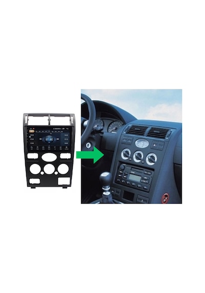 Ford Mondeo Araç Multimedya Android Ekran Carplay Navigasyon Double Teyp 2+32 9" 00-03 Black Cadence