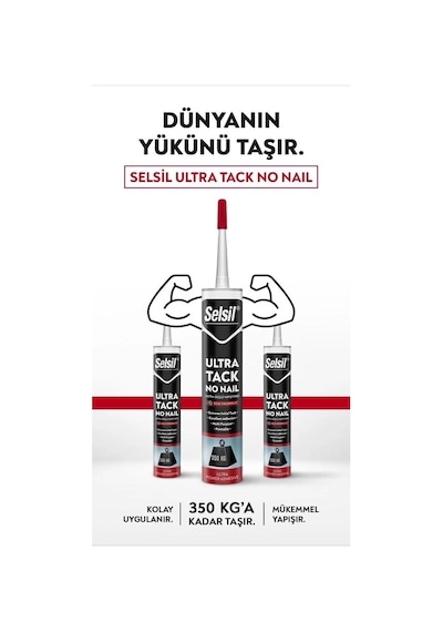 Selsil Ultra Tack Montaj Yapıştırıcı Korniş Yapıştırıcısı 290 Ml Beyaz 290 ML