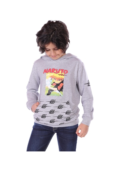 Toontoy Kids Toontoy Erkek Çocuk Naruto Baskılı Sweatshirt Gri Melanj