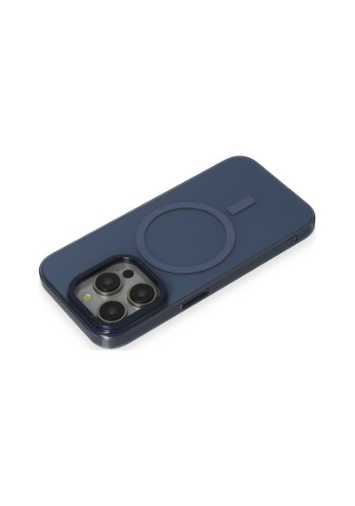 Cosmotex Newface Apple iPhone Uyumlu  15 Pro Max Kılıf Anka Pc Magneticsafe Sert Metal Kapak - Lacivert