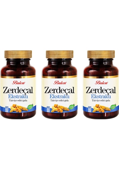 Balen Zerdeçal Ekstraktı 325 Mg 60 Kapsül 3 Adet