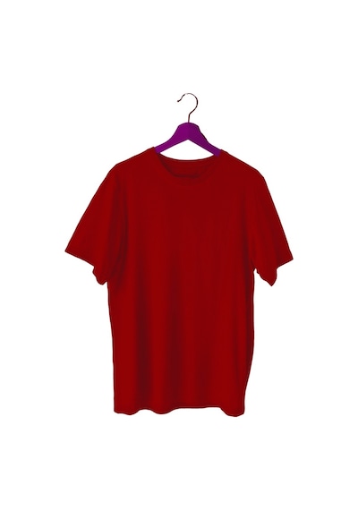 Bluu Basic T-Shirt Bisiklet Yaka (528818921) Bordo