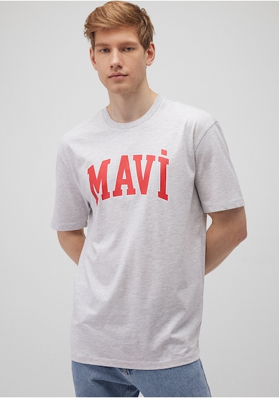 Mavi - Mavi Logo Baskılı Gri Tişört 0611711-85438 Gri