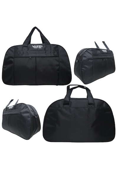 Bag Trend Bt Büyük Boy Seyahat Çantası İmperteks Kumaş Suya Dayanıklı 3 Gözlü Omuz Askılı Spor Ve Valiz Çantası Siyah