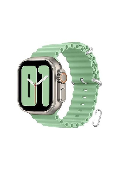 Apple Uyumlu Watch 42mm 44mm 45mm 49mm 1/2/3/4/5/6/se/7/8/ultra Akıllı Saat Ocean Kordon Ve Kayışı Açık Yeşil