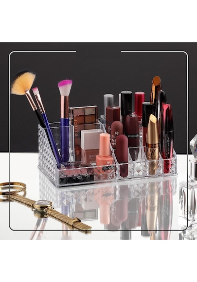 Makyaj Ve Kozmetik Düzenleyici Diamond Klasik Organizer Krc-020 Akrilik Turuncu Diğer