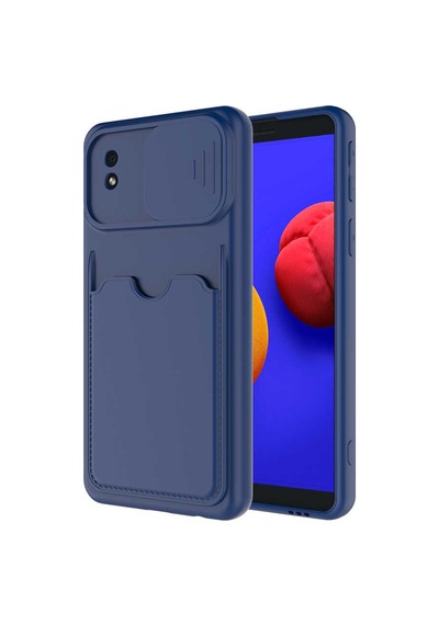 Zore Galaxy Uyumlu A01 Core Kılıf Kartix Kapak - Lacivert Lacivert