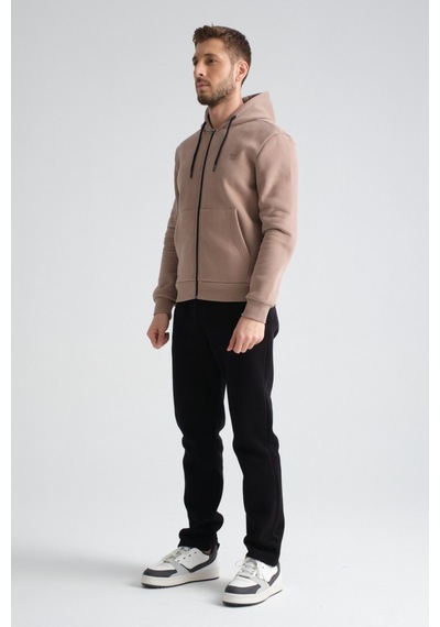 Shooter Sportswear Shooter Erkek Kışlık Eşofman Takımı Luxe Regular Kapüşonlu Vizon