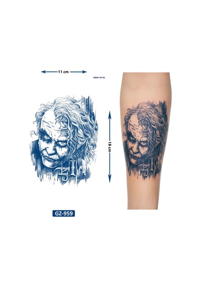 Joker 1 Ay Kalıcı Geçici Dövme Yapıştırma Dövme