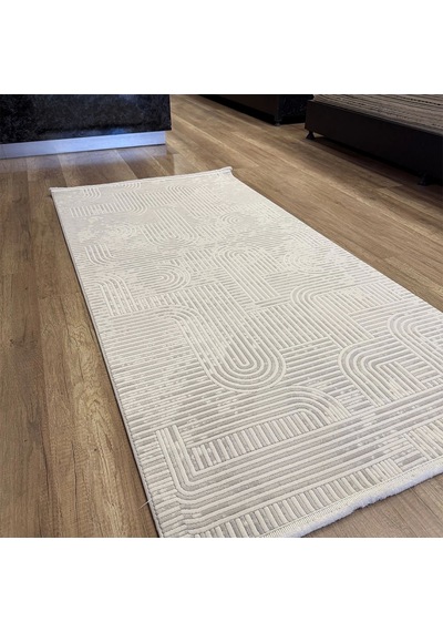 Hoom Rugs Markiz 1138 Krem Modern Pamuk Taban Halı Krem