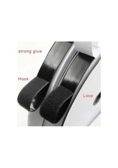 Dünya Magnet Yapışkanlı Siyah Cırt Cırtlı Bant 2 Mt Amerikan Fermuarı 2 Cm Genişlik Cırt Band Cırt Cırt Bant