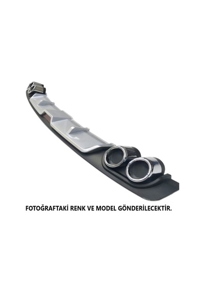 Ford Escort Uyumlu Body Kit Difüzör 4 Çıkış Gri Yuvarlak