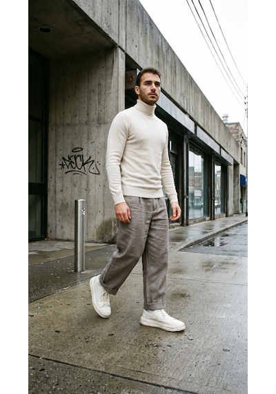 Daytex 2474 Togga - Hakiki Deri Detaylı Keten Fileli Ortopedik İthal Kalın Eva Taban Hafif Erkek Spor Sneaker Ayakkabı Beyaz