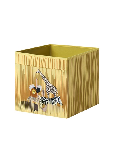 Çocuk Odası Kutu 33x38x33 CM Zürafa Temalı  Açık Sarı
