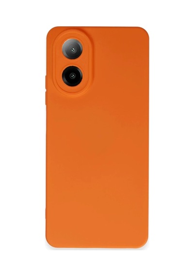 Oppo A38 Uyumlu Kılıf Nano İçi Kadife Silikon - Turuncu