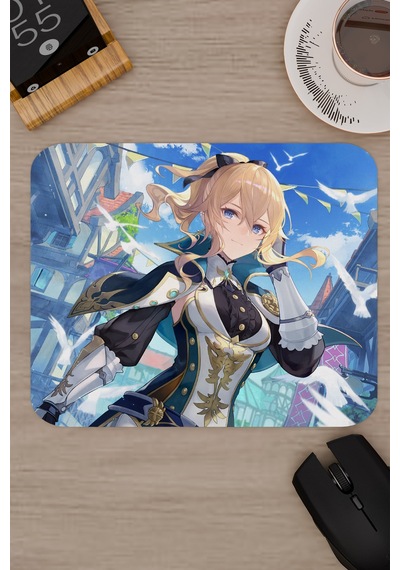 Jean Genshin Impact Anime Gacha V1 - 22x18 Gaming Mouse Pad Fare Altlığı
