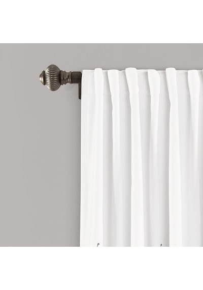 Zuri Flora Oda Karartma Pencere Perdesi Panel Çifti, 160 Cm Uzunluk X 132 Cm Genişlik, Mavi Ve Mercan
