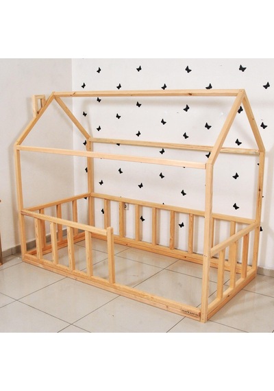 Markaawm Markaawm Montessori Çocuk Yatak Doğal Çam 90X190 Karyola Sevgi Akçaağaç