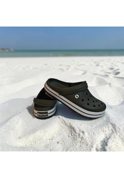 Terlex 195 Haki Hastane Aşçı Bahçe Hafif Rahat Sabo Terlik
