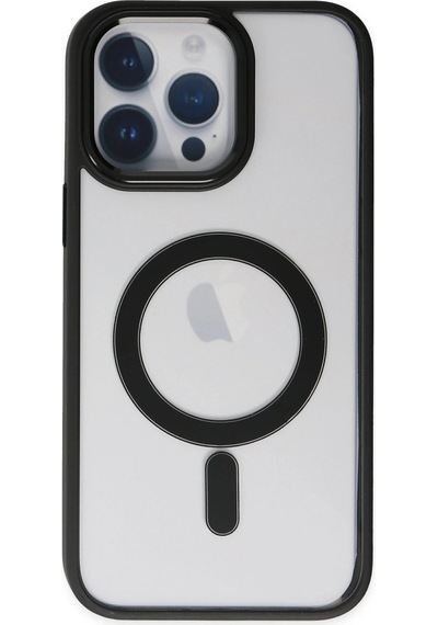 Apple Uyumlu iPhone 14 Pro Kılıf Room Magneticsafe Silikon Siyah\