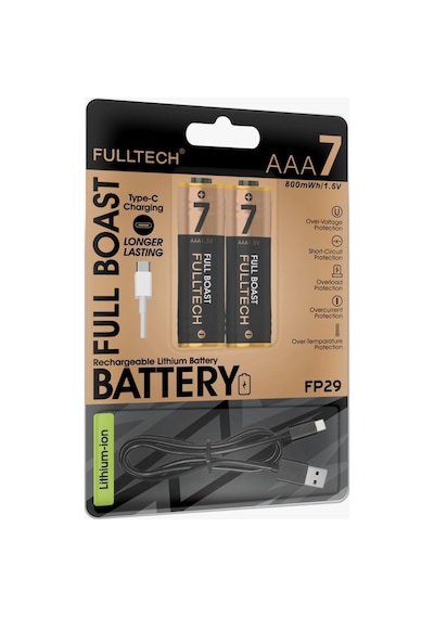 Şarjlı Ince Kalem Pil Aa Şarj Edilebilir Pil 1.5v 800mwh Lityum-ıon Ince Pil Aa 5 Type-c Şarjlı Aa, Her Paket, 2