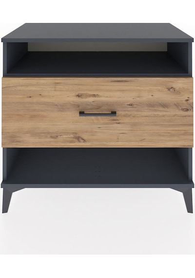 Hyperion Şifonyer Tek Raflı Tek Çekmeceli 88x44x80 Antrasit-çam Antrasit