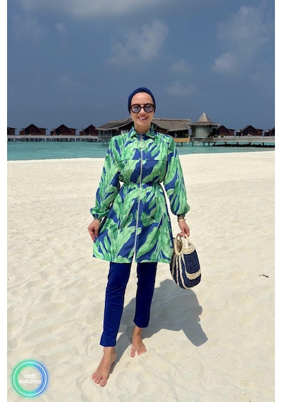 Kahijab Palm Tesettür Mayo - Yeşil Yeşil