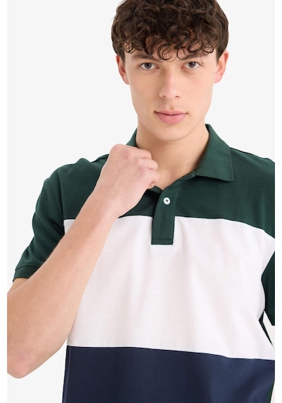 DeFacto %100 Pamuk Regular Fit Polo Yaka Bloklu Kısa Kollu Tişört D7940AX25SPGN245 DeFacto %100 Pamuk Regular Fit Polo Yaka Bloklu Kısa Kollu Tişört D7940AX25SPGN245