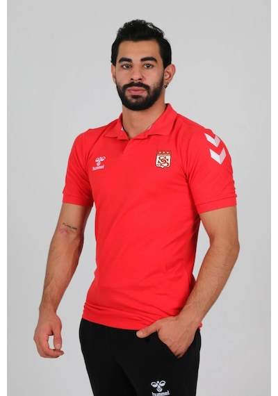 Hummel Armin Pamuklu Polo Yaka Tişört Kırmızı Sivasspor
