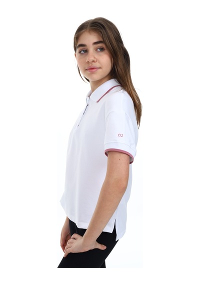Toontoy Kids Toontoy Kız Çocuk Baskılı Polo Yaka Çıtçıtlı Kısa Kollu Tişört - Yırtmaçlı Beyaz Toontoy Kids Toontoy Kız Çocuk Baskılı Polo Yaka Çıtçıtlı Kısa Kollu Tişört - Yırtmaçlı Beyaz