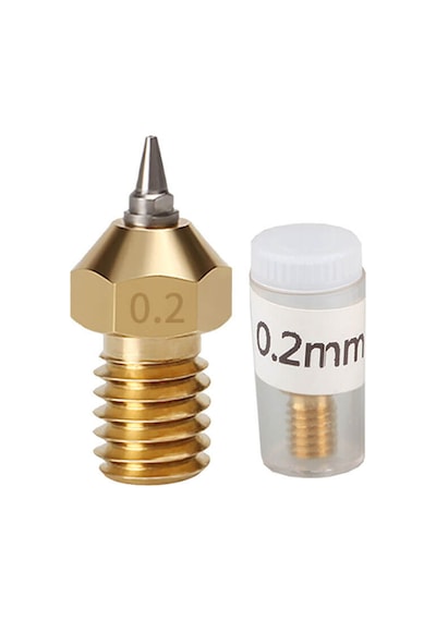 Koodmax 3d Yazıcı Nozzle M6 V5 V6 E3d Çelik Pirinç Mk8 Ekstrüder Memesi Baskı Kafası 0.2mm 1.75mm