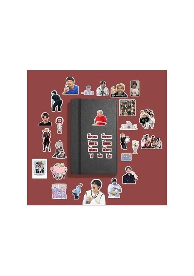 Kpop Temalı Defter Çıkartma Seti, Bullet Journal Sticker Abanoz