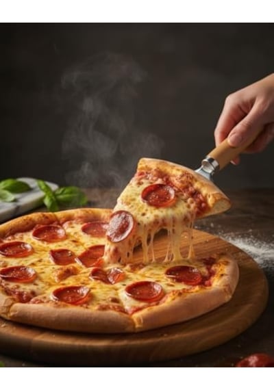 Bambu Saplı Paslanmaz Çelik Pizza Servis,kızartma Ve Izgara Spatulası,pişirme Çevirme Döndürme,kızartama Ve Izgara İçin Oluklu Spatula,pizza Servis Spatulası,velor Home. 0