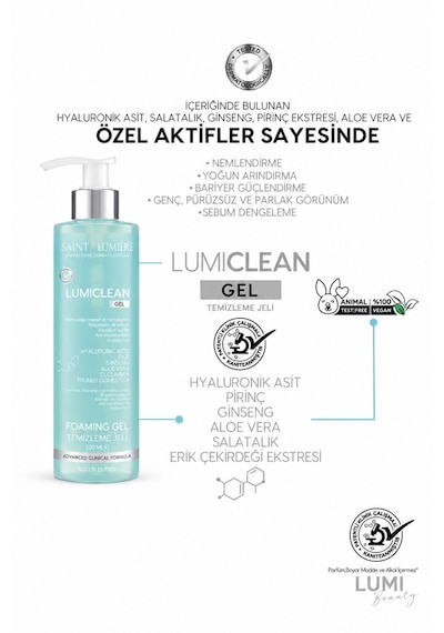 Lumiclean- Nemlendirici Ve Bariyer Onarıcı Temizleme Jeli 200 Ml 26222774