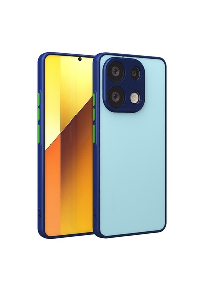 Zore Xiaomi Redmi Note 13 4g Uyumlu Kılıf Omsy Hux Kapak-lacivert