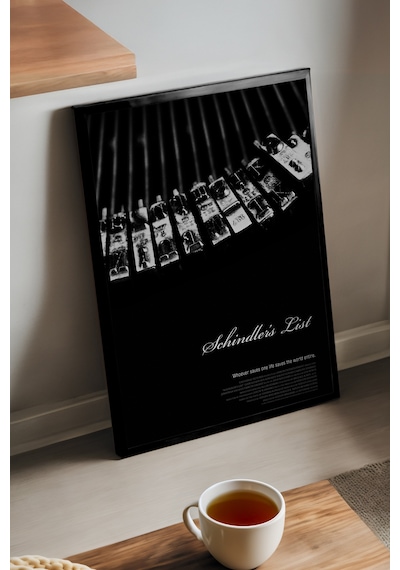 Schindler's List Siyah Ahşap Çerçeveli Poster, Film Duvar Tablosu