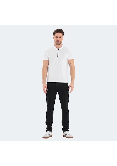 Slazenger ROYAL Erkek Polo Yaka Beyaz Tişört