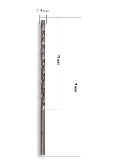 Mte 4 Mm Uzun Metal Matkap Ucu Hss Dın 340