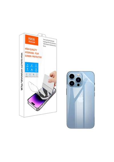 Apple Uyumlu iPhone 15 Kırılmaz Arka Cam Özel Kesim Hydrogel Film