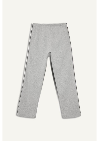 Defacto Wide Leg Beli Lastikli Cepli Geniş Paça Eşofman Altı F3871ax25wngr389 Gri-gr389