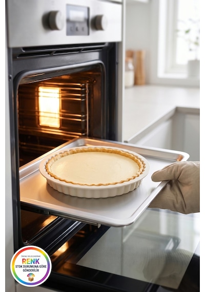 Tırtıklı Kenarlı Silikon Turta Kalıbı Xl Kulplu Esnek Kolay Çıkan Tart Ve Kiş İçin 26 Cm Çok  Renkli