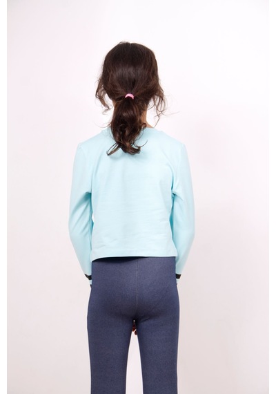 Toontoy Kız Çocuk Relax Fit Bisiklet Yaka Baskılı Crop Sweatshirt - 2 İplik Mint Yeşili Toontoy Kız Çocuk Relax Fit Bisiklet Yaka Baskılı Crop Sweatshirt - 2 İplik Mint Yeşili