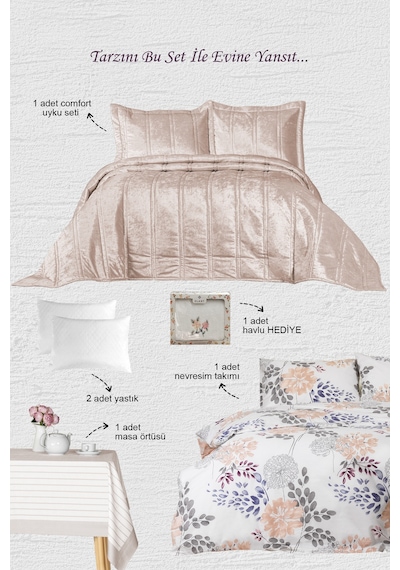Elart Fancy Kombin Set Ekru