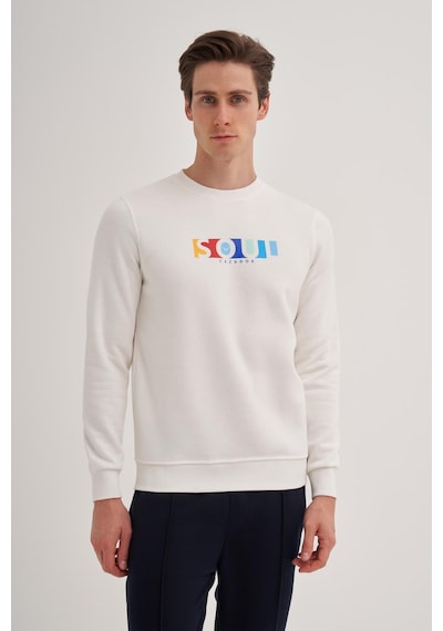 Cazador 3 İplik Şardonlu Sweatshirt 5161 Beyaz 001