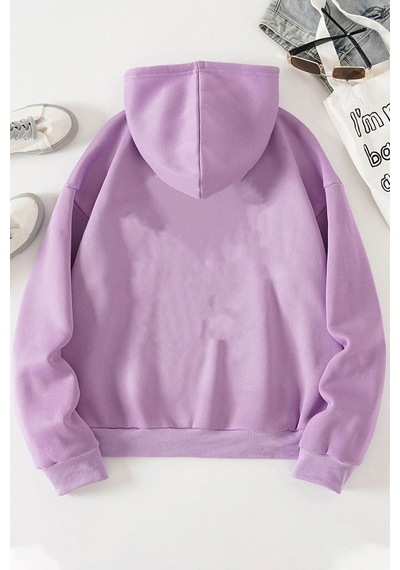 Uyguntarz Unisex Uzay Temalı Sweatshirt Lila
