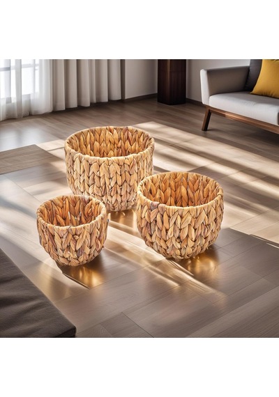 3'lü El Yapımı Doğal Hasır Yuvarlak Saksı Seti, Hasır El Yapımı Yuvarlak Örgü Saksı 3'lü Set, Rattan Saksı Seti, 22cm 15cm-18cm 13cm-14cm 11cm 001 3'lü El Yapımı Doğal Hasır Yuvarlak Saksı Seti, Hasır El Yapımı Yuvarlak Örgü Saksı 3'lü Set, Rattan Saksı Seti, 22cm 15cm-18cm 13cm-14cm 11cm 001