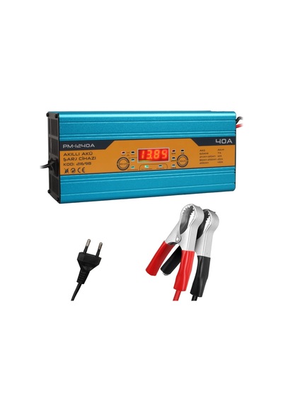 Dc-1240a 12v-40a Akü Şarj Cihazı Jel Kuru Asitli Akülere Uygun Lithium-ıon Pil Ve Akülere Uygun Değildir